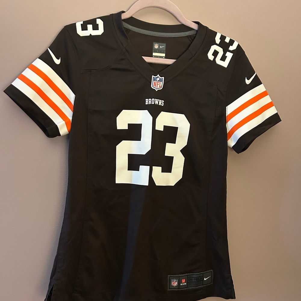 NFL Women’s Browns #23 Jersey - Black/White/Orange